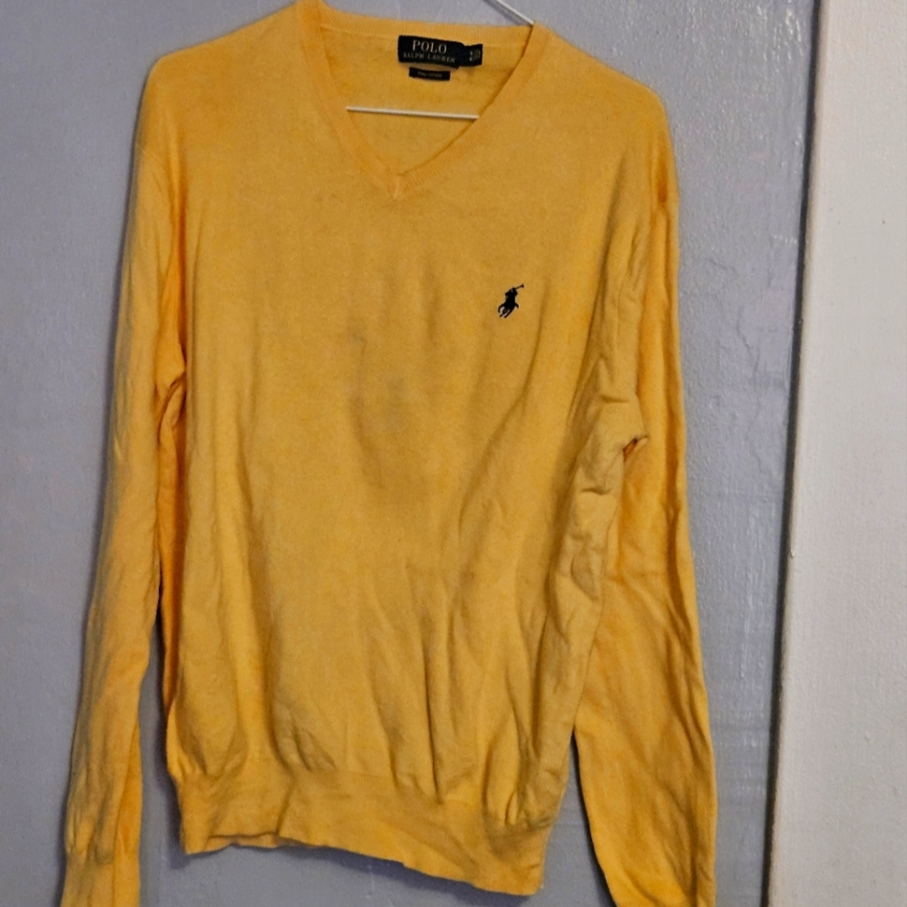 Women Yellow Polo sweater  size M